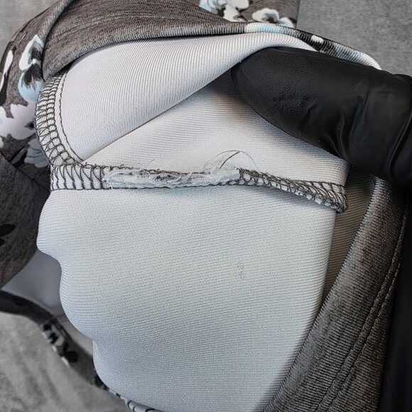 Hollister Dress Juniors XS Gray Floral Halter Bodycon Mini Sundress Casual - Picture 4 of 8